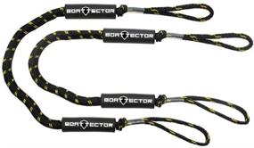 img 4 attached to ⚓️ Premium 2-Pack BoatTector Bungee Dock Lines - 4ft, Black/Gold - Extreme Max 3006.2729