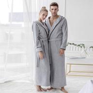 🛀 veils microfleece hooded bathrobe: floor length men's clothing logo