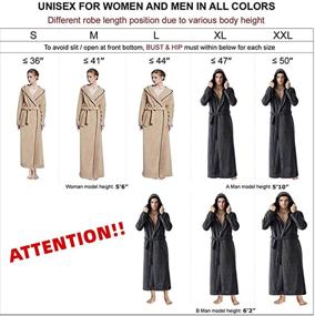 img 1 attached to 🛀 VEILS MicroFleece Hooded Bathrobe: Floor Length Men's Clothing