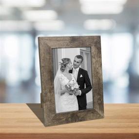img 2 attached to 🖼️ Hap Tim 5x7 Picture Frame Set: Stylish Carbonized Black Wooden Photo Frames for Tabletop Display and Wall Decoration - Pack of 4 (CWH-5x7-CB)