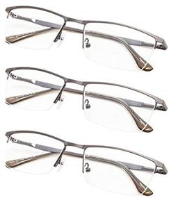 img 4 attached to 👓 Enhance Your Vision with Gr8sight Half-Rim Reading Glasses 3-Pack for Men and Women