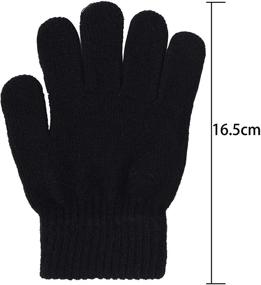 img 2 attached to 🧤 Cooraby 12 Pairs Kid's Winter Magic Gloves: Stretchy Warm Knit Gloves for Boys or Girls