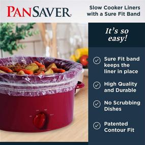 img 1 attached to 🍲 PanSaver Slow Cooker Liners - Sure Fit Band, 4 Count, Fits 3-6.5 qt