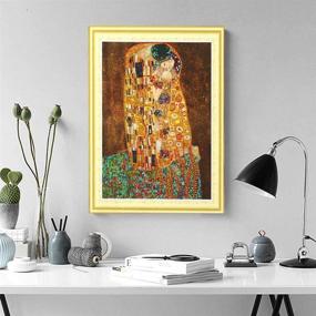 img 3 attached to 🎨 5D Diamond Painting Kit - The Kiss Gustav Klimt: Special Shape Rhinestones Craft Set for Adults, Easy Embroidery Home Decor or Gift