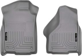 img 4 attached to 🐶 Husky Liners Weatherbeater Front Floor Mats 18032 - Fits 2002-2018 Dodge Ram 1500, 2019 Ram 1500 Classic - Quad Cab/Standard Cab - Grey