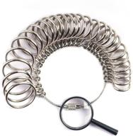 amoyoung stainless steel ring sizer set - usa size 1-13 📏 with half size increments - 27 pieces - finger measuring ring tool logo