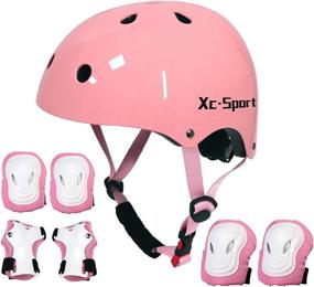 img 3 attached to 👶 Kids Adjustable Helmet and Protective Gear Set for Outdoor Sports: Toddler Bike Helmet with Knee Pads, Elbow Pads, and Wrist Pads for Skateboarding, Cycling, Scooter, and Inline Skating