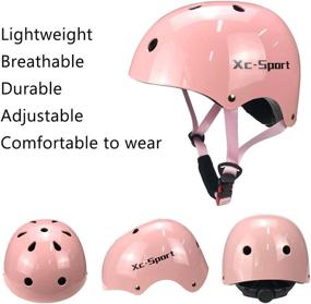 img 1 attached to 👶 Kids Adjustable Helmet and Protective Gear Set for Outdoor Sports: Toddler Bike Helmet with Knee Pads, Elbow Pads, and Wrist Pads for Skateboarding, Cycling, Scooter, and Inline Skating