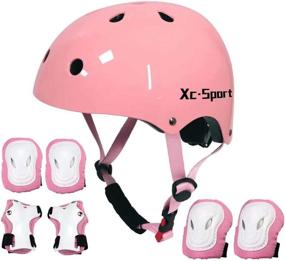 img 4 attached to 👶 Kids Adjustable Helmet and Protective Gear Set for Outdoor Sports: Toddler Bike Helmet with Knee Pads, Elbow Pads, and Wrist Pads for Skateboarding, Cycling, Scooter, and Inline Skating