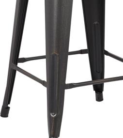 img 1 attached to 🪑 AC Pacific Modern Industrial Metal Barstool Set - 30" Seat Height Counter Stool, Distressed Black Finish (Pack of 2)