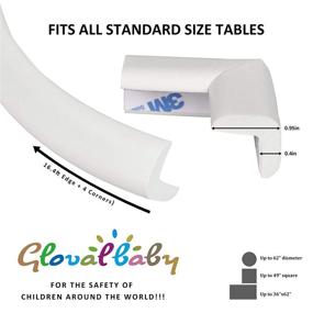 img 3 attached to 👶 Baby Proofing Edge and Corner Guards - 16.40ft Edge + 4 Corners, Safety 3M Pre-Taped Furniture Bumper in White - Ideal Baby Corner Protector for Fireplace, Table, Stair, and Cabinet