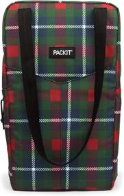 img 3 attached to 🍷 Freezable Double Wine Bag, Holiday Flannel by PackIt