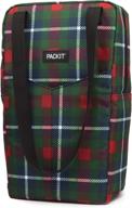 🍷 freezable double wine bag, holiday flannel by packit логотип