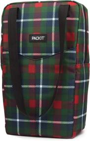 img 4 attached to 🍷 Freezable Double Wine Bag, Holiday Flannel by PackIt