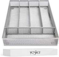 🔪 yesker 5 compartment mesh small cutlery tray: perfect kitchen organizer for silverware storage & utensil flatware логотип