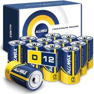 🔋 allmax d maximum power alkaline batteries (12 count) – long-lasting d cell battery, 7-year shelf life, leak-proof – energycircle technology (1.5 volt) logo