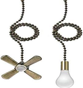 img 4 attached to 🌬️ AIIGOU Ceiling Fan Pull Chain Set - 13.6 Inches Fan Light & Fan Pulls with Ball Chain Connector Included