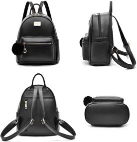 img 3 attached to Stylish Leather Satchel Backpack: Daypacks 🎒 for Women, Handbags & Wallets for Satchels