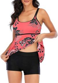 img 2 attached to 👙 Stylish and Modest Tankini Bathing Suits: American Trends Women's Two Piece Swimsuits for Fashionable Swimming
