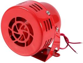 img 1 attached to 🚨 High-Performance 12V Electric Air Raid Siren Horn Alarm for Car, Truck, and Motorcycle - Loud 50s Red