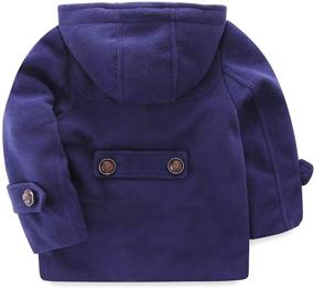 img 3 attached to 🧥 Mud Kingdom Boys Dress Coats with Hood | Faux Wool Overcoat for Enhanced Style & Warmth