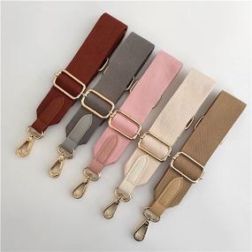 img 1 attached to 🔗 Adjustable Canvas Replacement Strap for Crossbody, Handbag, Shoulder Bag – Beacone Wide Purse Strap