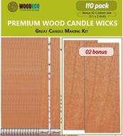 🕯️ premium natural wood candle wicks bulk - complete candle making kit with metal base - 110 value pack including bonus 02 custom sizes (110 package value) logo