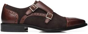 img 3 attached to Optimized Search: Men's Milan Leather Suede Double Loafer Shoes - Loafers & Slip-Ons