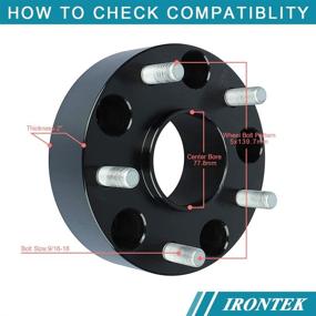 img 3 attached to 🔩 IRONTEK 2-х дюймовые адаптеры колесных проставок Hubcentric 5x139.7 мм (диаметр втулки 77.8 мм, крепежные болты 9/16-18) 5x5.5 для автомобилей Chrysler Aspen (07-09), Dodge Ram 1500 2WD/4WD (02-11), Dakota (05-10) и Ram 1500 (2011)