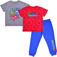 👕 boys' clothing: 3 piece masks t-shirt and jogger set for entertainment logo