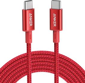 img 4 attached to 🔴 Anker 10ft USB C кабель 100W, обновленный нейлоновый USB C к USB C кабель 2.0 для быстрой зарядки MacBook Pro 2020, iPad Pro 2020, iPad Air 4, Galaxy S20, Pixel, Nintendo Switch, LG и других устройств (красный)