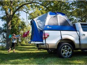 img 2 attached to 🏕️ Napier Sportz Compact Short Truck Bed Portable 2 Person Camping Tent with Optional 4 x 4 Foot Sun Awning – Blue