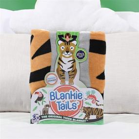 img 1 attached to 🐯 Конверт-одеяло для детей Blankie Tails с тигром - ультрамягкое одеяло из мягкого мушеля, двухстороннее уютное одеяло, машинная стирка, веселое одеяло для мальчиков и девочек.