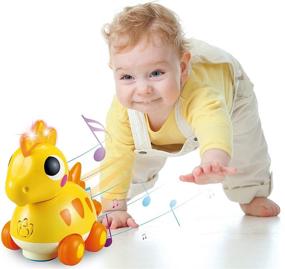 img 2 attached to 🦕 Взаимодействуй и учись с музыкальной динозавр игрушкой JOYIN: звуки, свет и интерактивное развитие для младенцев, малышей и малышей