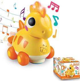 img 4 attached to 🦕 Взаимодействуй и учись с музыкальной динозавр игрушкой JOYIN: звуки, свет и интерактивное развитие для младенцев, малышей и малышей