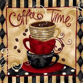 img 4 attached to Diamond Painting Kits: 5D DIY Life at The Coffee - Full Drill Art Accessory for Home Wall Decor - 11.8×11.8Inches