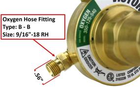 img 1 attached to 🔧 VICTOR Heavy Duty Oxygen Regulator Model 350-125-540 - Top-rated Delivery Rate: 5-125 psi - CGA-540 - Full Brass Construction - Genuine Victor Quality