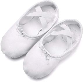 img 1 attached to 🩰 STELLE Ballet Slipper Shoes for Toddler Girls - Canvas