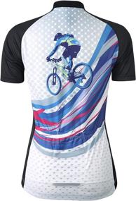 img 1 attached to 🚴 Beory Women's Short Sleeve Cycling Jerseys with Three Pockets - Ideal for Girls' Bike Rides