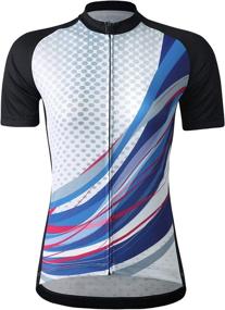 img 2 attached to 🚴 Beory Women's Short Sleeve Cycling Jerseys with Three Pockets - Ideal for Girls' Bike Rides