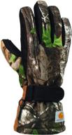 🧤 rugged camo gloves for boys - carhartt's durable and stylish choice logo