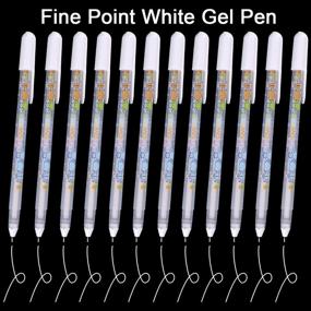 img 3 attached to 🖊️ Dyvicl White Ink Pens - 12-Piece Fine Point Tip Gel Pens for Black Paper Drawing, Illustration, Rocks Painting | Perfect Sketching Pens for Artists and Beginner Painters