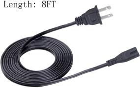 img 2 attached to 💡 Высококачественный сетевой кабель UL 8 футов 2 контакта для TCL Roku Smart TV HDTV - 32-75 дюймов - кабель замены IEC C7.