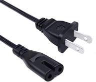 💡 высококачественный сетевой кабель ul 8 футов 2 контакта для tcl roku smart tv hdtv - 32-75 дюймов - кабель замены iec c7. логотип