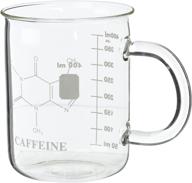 ☕️ enhanced focus and caffeine kick: scientific glass caffeine beaker mug (400ml) logo