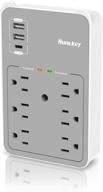 💡 huntkey usb-c surge protector wall tap multi plug outlet extender with 6 ac outlets and 3 usb charging ports - smd607c logo