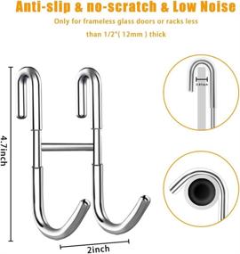 img 2 attached to Bathroom Frameless Drilling Free Stainless Squeegee Storage & Organization