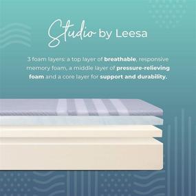 img 2 attached to 🛏️ Leesa Studio 10-Inch Queen Size Memory Foam Bed-in-a-Box Mattress / CertiPUR-US Certified