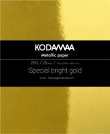 🌟 kodamaa premium shimmer art craft gold/silver metallic paper: perfect for festival crafting and gift packaging - 25 sheets logo