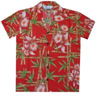 🌺 premium hawaiian shirts for boys: flower bamboo beach aloha casual holiday camp party attire logo